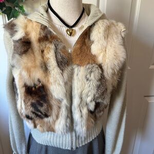 Alberoy | Fur Orlon Acrylic Hoodie Sweater | size: small